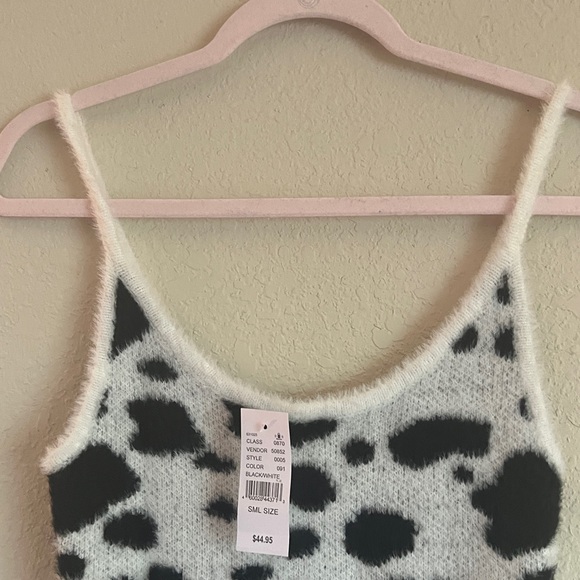 LA Hearts Fuzzy Cow Print Mini Dress - New With Tags - Size Small - Picture 3 of 3